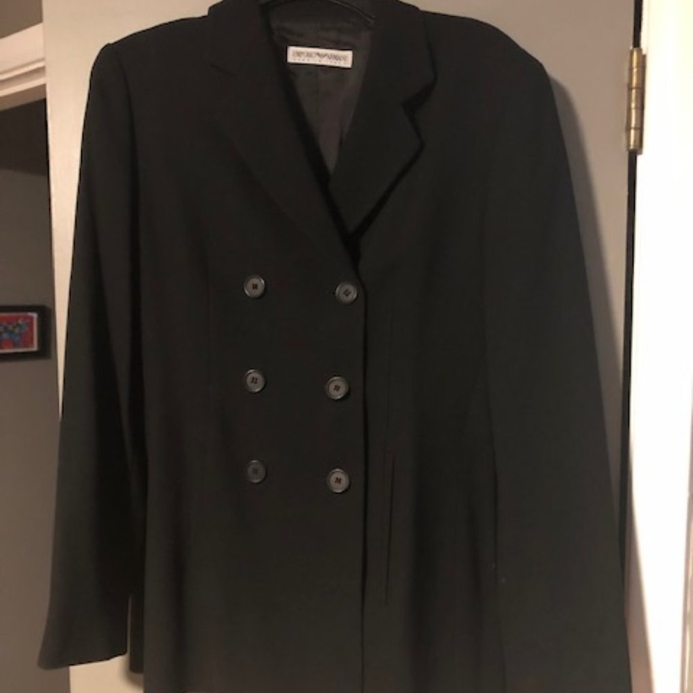 Giorgio Armani Double Breasted Jacket Black